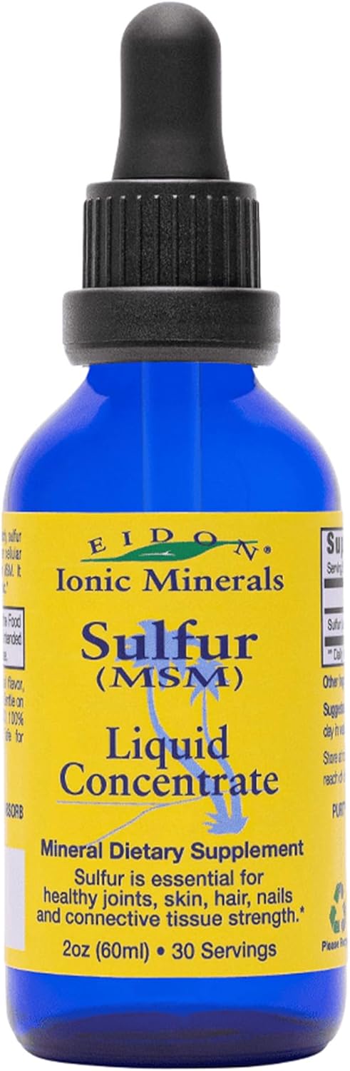 Eidon Ionic Minerals Liquid Sulfur Concentrate, 2 Oz, Supports Healthy Joints & Skin