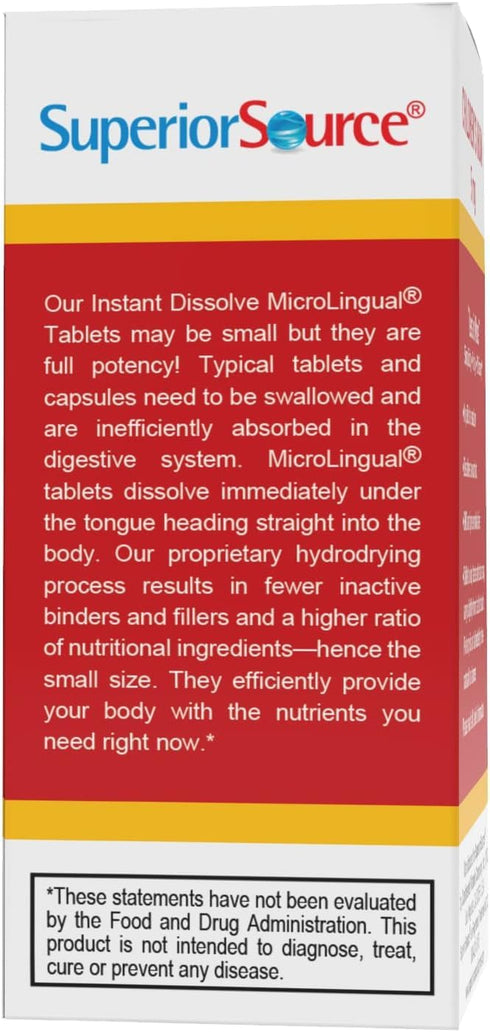 Superior Source Children’s Iron 5 mg, Quick Dissolve MicroLingual Tablets, 100 Count, Non-GMO