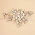 Silver Flower Rhinestones Beads Hair Comb | Wedding Bridal Hair Piece | Hair Styling Jewelry for Women Girls | Prom
