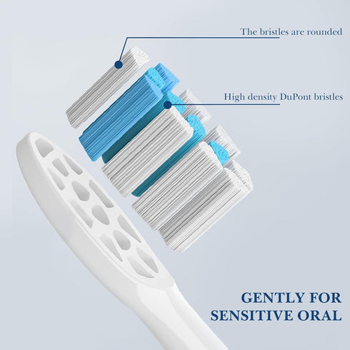 Linkidea Replacement Electric Toothbrush Head, 8 Pack, Soft Brush Heads Compatible with Philips Sonicare