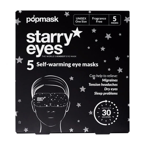 POPBAND Popmask Starry Eyes Self-Heating Eye Masks, Natural Heat Relief for Migraines, 3 Masks