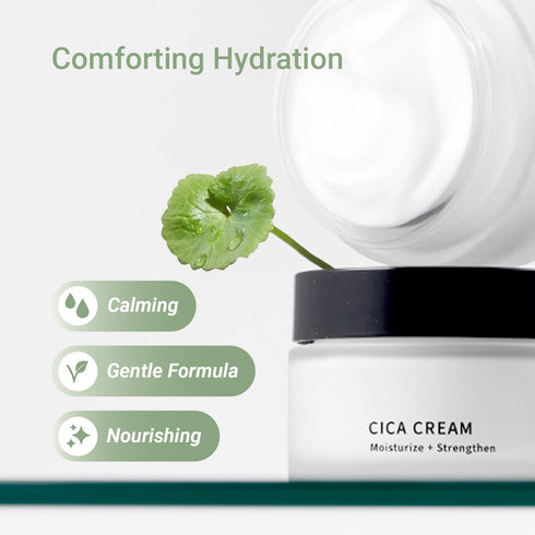 Meebak Cica Cream | Daily Repair Moisturizer with Niacinamide, Ceramide, & Retinol for Sensitive Skin