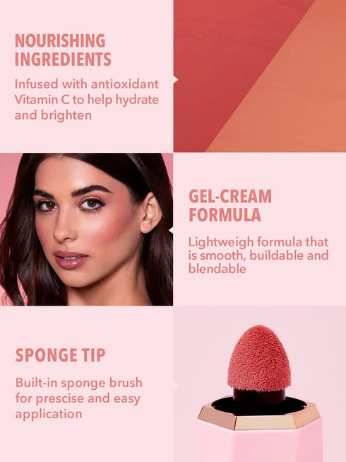 SHEGLAM Color Bloom Liquid Blush Makeup for Cheeks, Matte Finish - Float On