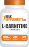 L-Carnitine 1000mg Capsules, BulkSupplements.com Carnitine Supplement, 240 Capsules (Pack of 1)