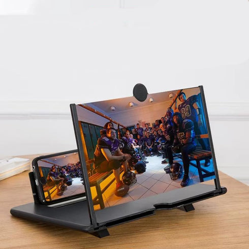 KEMANI 12" Magnifier,3D Screen HD Mobile Phone Magnifier Projector Screen Enlarger for Movies,Videos,Gaming,Foldable