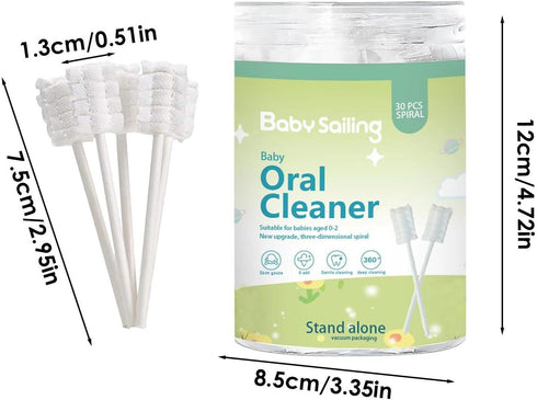 BARASH Baby Cleaning Stick - Tongue Cleaner Toothbrush for Infant Dental Care, Travel & Home Use