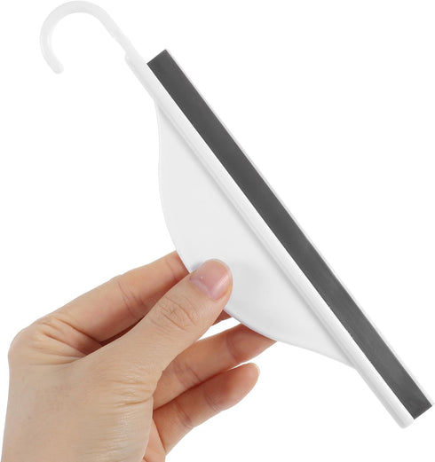 Quilax Tiny Bathroom Mirror Squeegee for Shower Glass, Silicone Shower Squeegee with Hanging