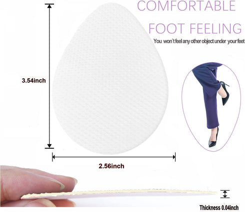 Non Slip Shoes Pads - Self-Adhesive Shoe Grips, Rubber Anti-Slip Sole Stick Protector (Clear, 3 Pairs)