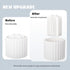 Anyoifax 360 Rotating Makeup Brush Holder, 7 Slots Removable Cosmetic Storage for Vanity, White