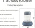OHUINEI Soap Dispensing Dish Brush Cleaning Steel Wool Scrubber for Dishes Pans Kitchen Sink Bathtub Tile and Household