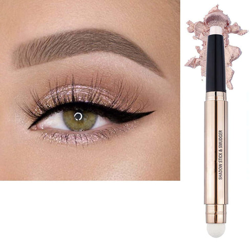 May Foltran Sand Shimmer #02 Cream Eyeshadow Pencil, Nude Pink Sparkle, Hypoallergenic Waterproof Long Lasting Eye