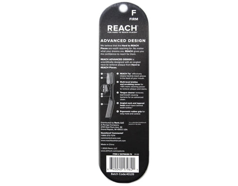 Reach 3 Count (Pack 2) 6 Advanced Design Firm Toothbrushes, Colors May Vary, of Total Toothbrushes