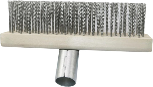 PZRT Wire Floor Brush Replacement Head Long Stiff Hair Stainless Steel Wire Brush