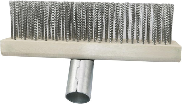 PZRT Wire Floor Brush Replacement Head Long Stiff Hair Stainless Steel Wire Brush
