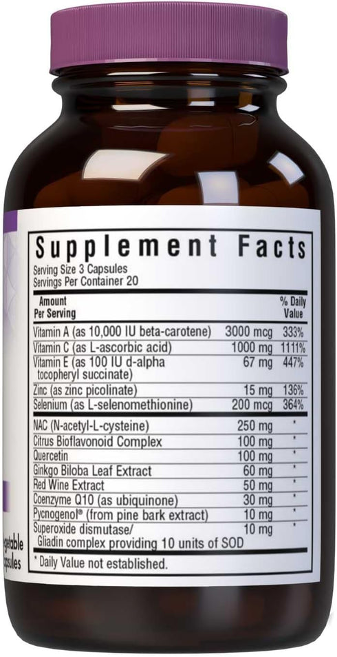 BlueBonnet Super Antioxidant Formula Vegetarian Capsules, 60 Count