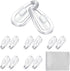 Push-in Eyeglass Nose Pads, 6 Pairs of 15mm Soft Silicone Air Chamber Nose Pads for Glasses