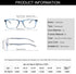JOSCHOO Computer Reading Glasses, Blue Light Blocking Readers, Blue Stripe, 4.0