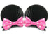 Pink Polka Dot Bows Mice Mouse Hair Clips Ears Elastic Bands Costume Accessories: M12 (Minnie clip 6 cm)