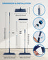 Microfiber Mops for Floor Cleaning, BPAWA Flat Mop for Hardwood, Bathroom, Kitchen with 4 Reusable Pads