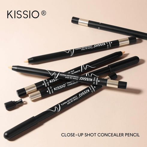 KISSIO Concealer Pencil - Under Eye Concealer, Cover Acne and Freckles, Waterproof Long-lasting Makeup Pencil with