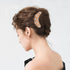 Women Rhinestone Inlaid Flower Hair Comb, Hairpin Barrette Accessory, Perfect Mother's Day Gift (Champagne).