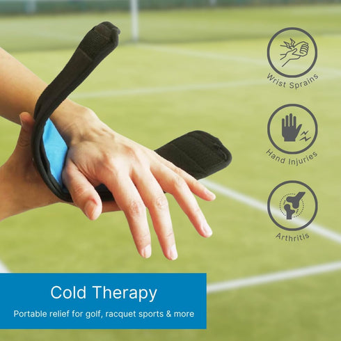 NatraCure Cold Therapy Wrap, 20" Strap - 2 Pack (Small Reusable Gel Ice Pack for Pain Relief)