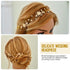 Unicra Star Rhinestone Bride Wedding Hair Vine, Gold Bridal Hair Piece for Women and Girls (21 Inches)