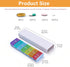 Qinpufu 7-Day Daily Pill Organizer, Weekly Travel Medicine Box Case with Flip-Top Lids, BPA-Free Pill Box for Vitamins