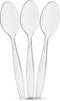 PLASTICPRO Clear Plastic Tea Spoons, Disposable Cutlery, Medium Weight Utensils, 200 Count