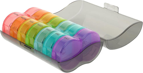 JHKNNK Weekly Pill Organizer Box 3 Daily Compartments, Portable Travel Medicine Organizer Storage