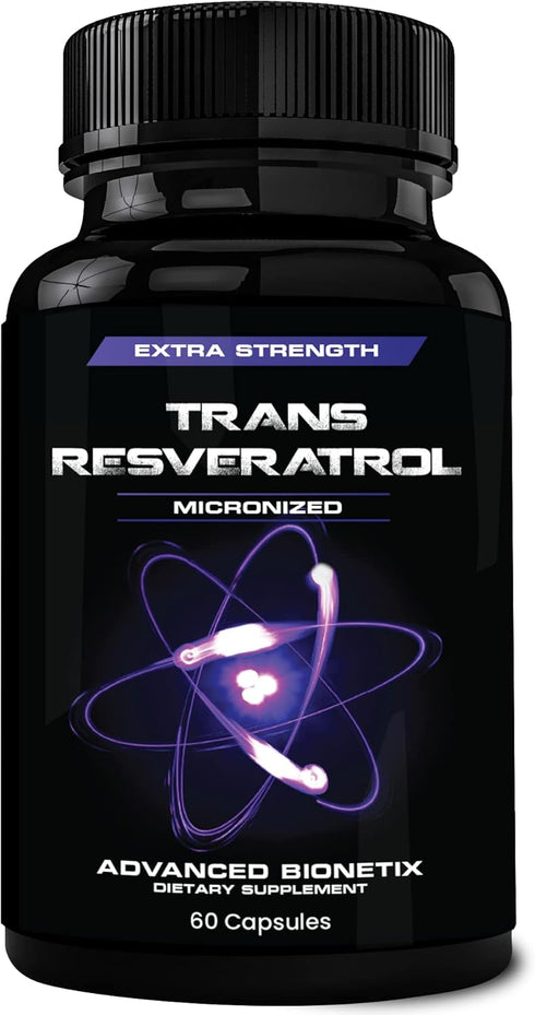 2X Potency Micronized Trans Resveratrol Supplement, 1200mg per 2 Capsules, High Absorption Antioxidant Formula