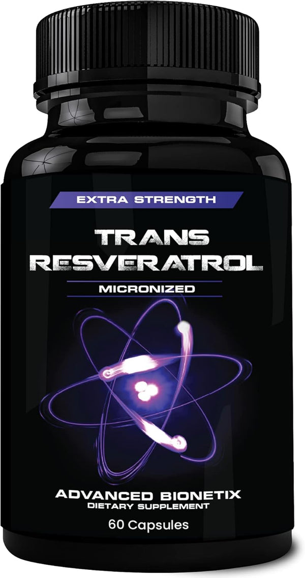 2X Potency Micronized Trans Resveratrol Supplement, 1200mg per 2 Capsules, High Absorption Antioxidant Formula