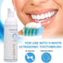 V-White Foam Teeth Whitening Toothpaste - Organic Toothpaste Fluoride Free, Alcohol Free, pH Balanced - Deep Cleansing