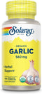 Solaray Organic Garlic Pills, 560 mg, Vegan, 100 Servings, Heart Health Support