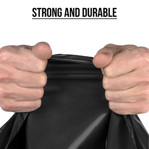 Commander 39 Gallon 1.0 MIL Black Drawstring Lawn & Leaf Trash Bags - 33" x 41" - Pack of 40 for Home, Kitchen, Lawn