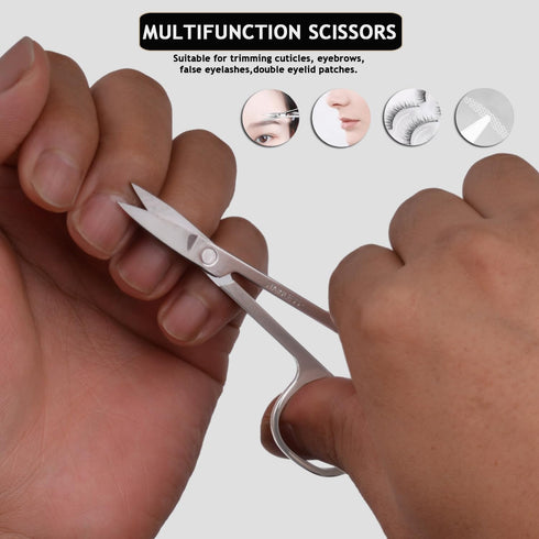 Travel Manicure Set, Professional 5 Pieces Stainless Steel Nail Clipper Kit for Women Men Grooming