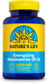 Nature's Life Energizing Niacinamide | 1000mg Vitamin B3 | 100 Tablets | High Potency, No Flush Niacin Supplement