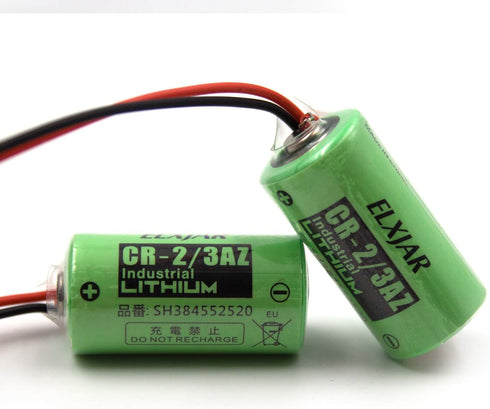 elxjar (2-Pack) 3V 1100mAh CR17335SE-R PLC Lithium Battery, Replacement for SANYO CR17335SE-R