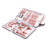Nail Clippers and Beauty Tool Portable Set - Rose Gold Stainless Steel 18 in 1 Manicure Set with Leather Bag