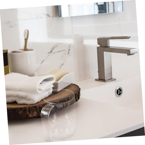 Set Round Mouthwash Basin with Cup and Spoon - Home & Salon Use