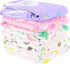 Pack 10, 5 Landofgenie Adult Diapers with Tabs High Absorbency Print Diaper for Women and Men Medium of Patterns