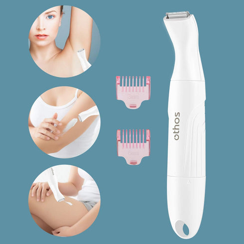 Multi-Functional Electric Trimmer Kit for Women - Bikini, Nose & Eyebrow Trimmer, Foil Shaver, Waterproof, AA Battery