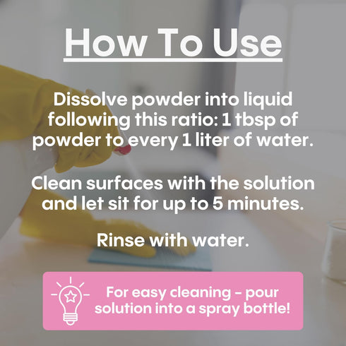 3 in 1 All Purpose Cleaner - Bleaches, Cleans, Deodorizes - Multi-Surface Cleaner for Kitchen, Bathroom, Floor