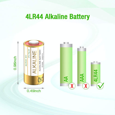 EBL 6 Volt 4LR44 Dog Collar Batteries (10 Pack) 6V Alkaline Batteries 476A / PX28A / A544 / K28A