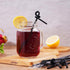 200 Pcs Individually Packaged Black Plastic Extra Long Flexible Disposable Drinking Straws (10.2" long, 0.23" diameter)