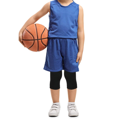 Luwint Soft Knitted Kids Knee Brace, Patella Support for Soccer and Outdoor Sports, 1 Pair, Black