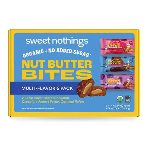 Pack: 6-2 Packs (2 7 Sweet Nothings, Variety Chocolate, Apple Cinnamon, and Oatmeal Raisin, USDA Organic Nut Butter