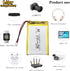 Liter 3.7V 1250mAh 503562 Lipo Battery Pack, Rechargeable Lithium Polymer with JST 2.0mm Connector