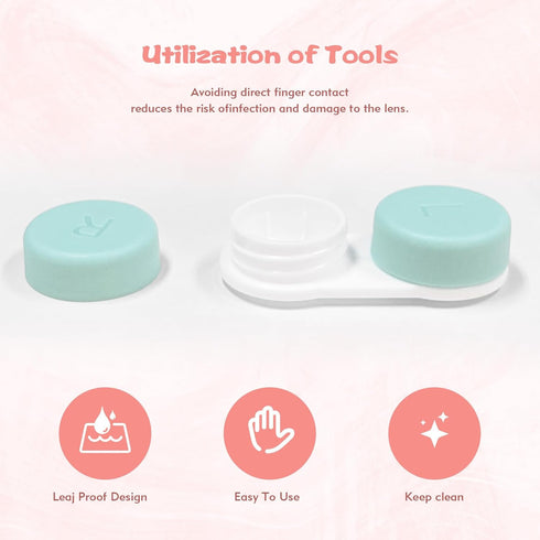 shuibao 6-Pack Set Contact Lens Case for Travel Contact Lens Solution Ideal for Storing Multiple Pairs of Lenses