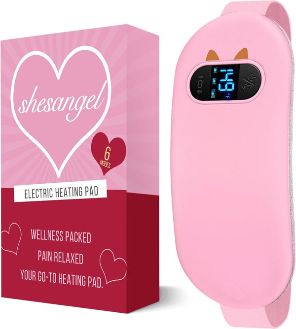 Portable Heating Pad for Period Cramps: FSA HSA Eligible Cordless Menstrual Heating Pad with 6 Heat Levels